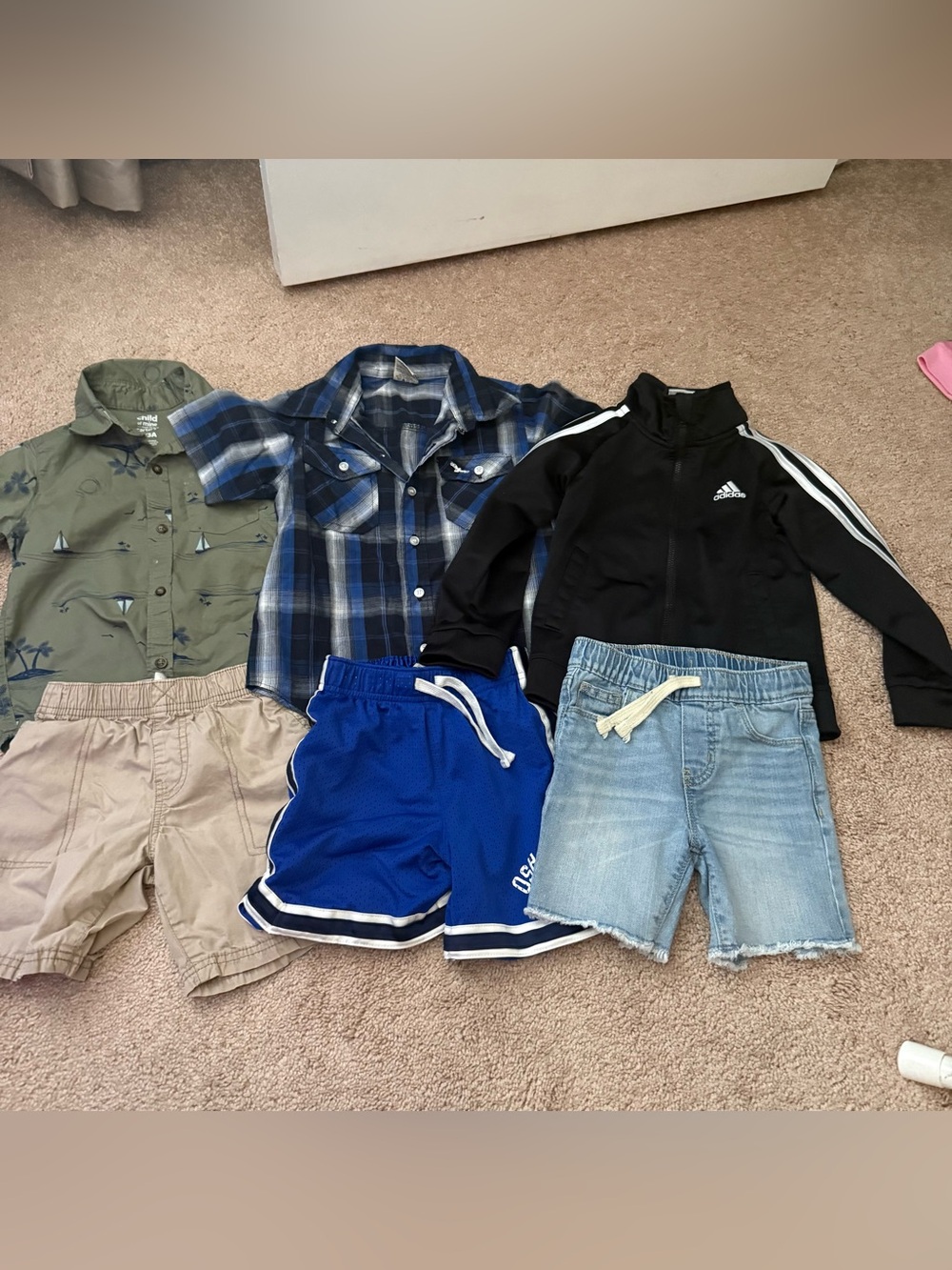 3T Toddler Boys Mix & Match Clothing Bundle - Blue, Black, Green, Tan